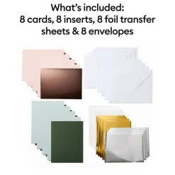 Cartes avec insert transfert de foil Cricut Joy™, collection Forest Grove - A2