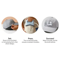 Cricut Ball Cap Hat Blank, Grey (12 unités)