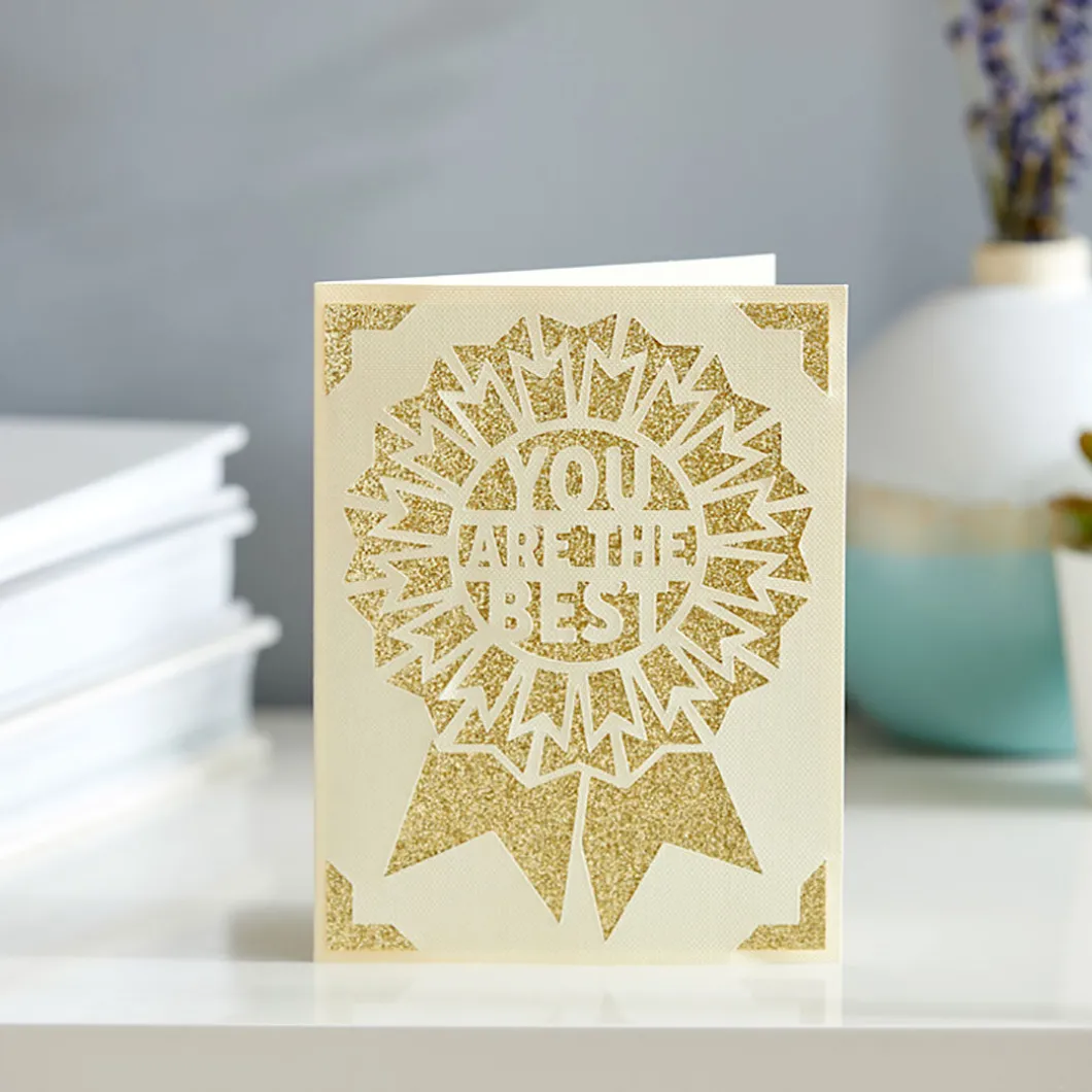 Inserts de cartes Cricut Joy™, Crême/Or Paillettes