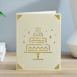 Inserts de cartes Cricut Joy™, Crême/Or Paillettes