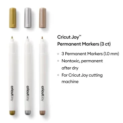 Marqueurs métalliques permanents Cricut Joy™ 1,0mm, or/argent/cuivre (3unités)