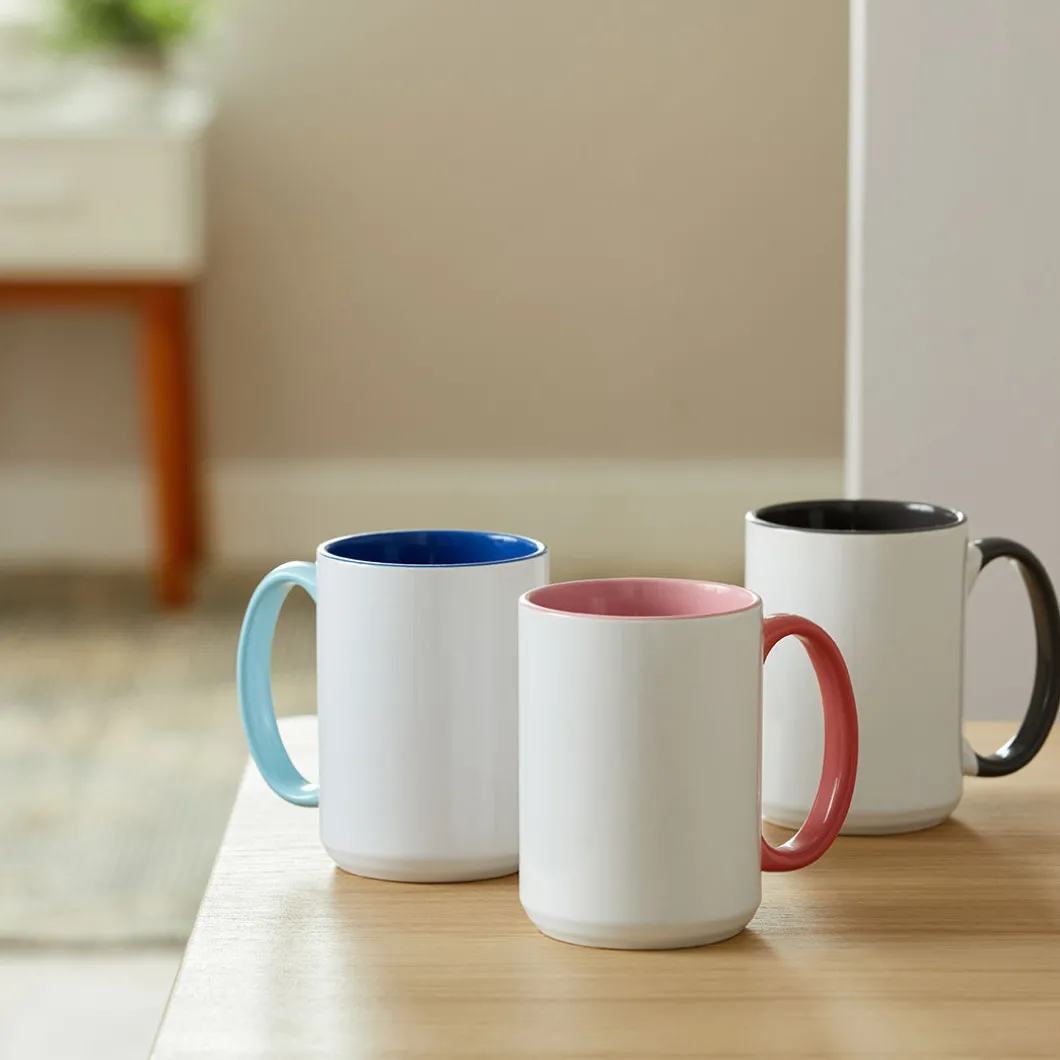 Mug biseauté en céramique à personnaliser - Océan, 425ml (15oz) (1unité)