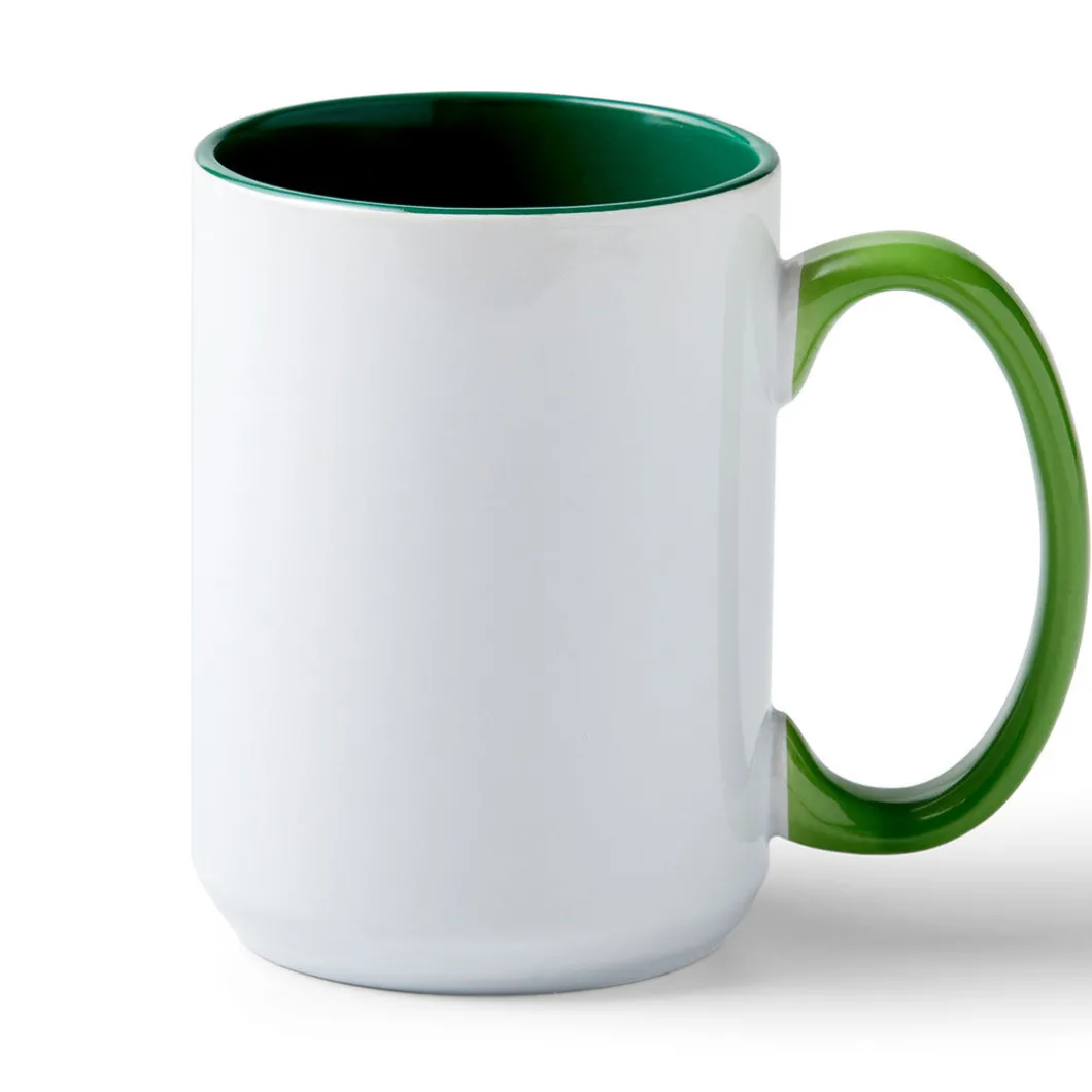 Mug biseauté en céramique à personnaliser - Vert Forét, 425 ml (15 oz) (1 unité)