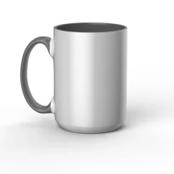 Mug biseauté en céramique à personnaliser - Gris, 425ml (15oz) (1unité)