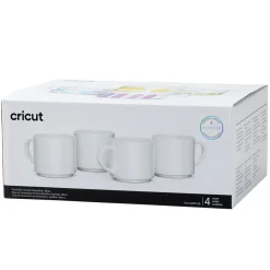 Mug personnalisable et empilable en céramique, blanc - 340ml/12oz (4unités)