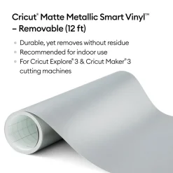 Smart Vinyl™ métallique mat -amovible 3,66m (12pi)