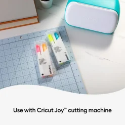 Stylos à encre gel opaques Cricut Joy™ 1,0mm, jaune/blanc/bleu (3unités)