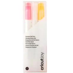 Stylos à encre gel opaques Cricut Joy™ 1,0mm, rose/blanc/orange (3unités)