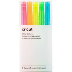 Stylos à encre gel pailleté 0,8mm, fluo (5unités)
