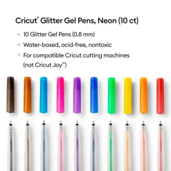 Stylos à encre gel pailleté 0,8mm, arc-en-ciel (10unités)