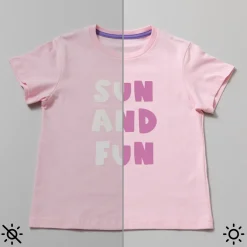 Thermocollant à couleur changeante activé par les UV, blanc - rose