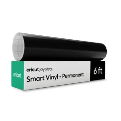 Vinyle permanent sans tapis Smart Vinyl™ Cricut Joy Xtra™ (1,8 m / 6 pi), Noir